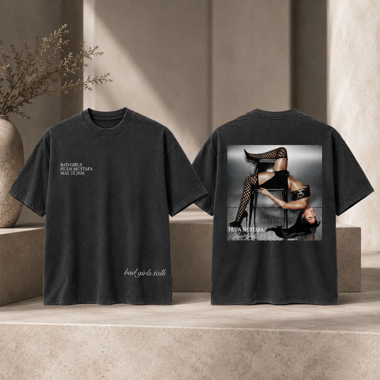 Bad Girls Single Art - Tee (Vintage Black)