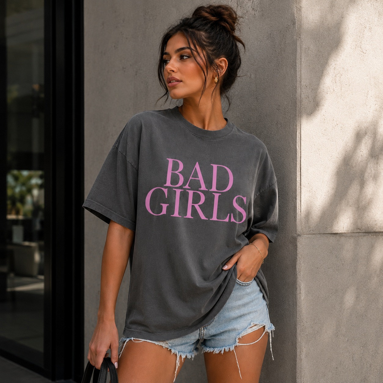 Bad Girls Tee (Charcoal)
