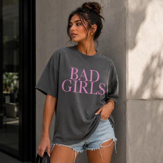Bad Girls Tee (Charcoal)