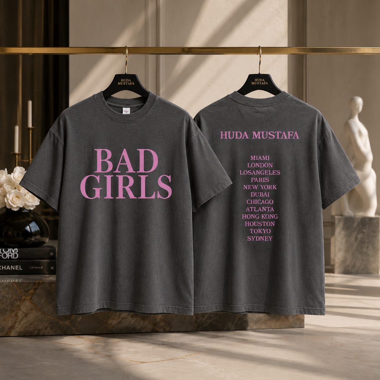 Bad Girls Tee (Charcoal)
